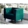Picture of Petrol Green Velvet Armchair - MARGAUX