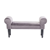 Picture of Gray velvet bench with WING armrests