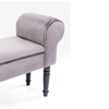 Picture of Gray velvet bench with WING armrests