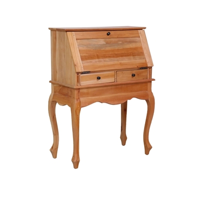 Picture of vidaXL Secretary Desk 30.7"x16.5"x40.6" Solid Mahogany Wood