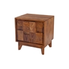 Picture of Bedside table with 2 doors in Sheesham wood - VILMA