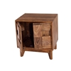 Picture of Bedside table with 2 doors in Sheesham wood - VILMA