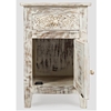 Picture of Jofran Global Archive Hand Carved Accent Table, Weathered White