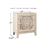 Picture of Signature Design by Ashley - Fossil Ridge Accent Cabinet - Boho Chic - Carved Floral Design - White