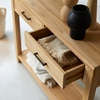 Picture of Roto - Solid Teak wood console with 2 drawer