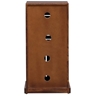 Picture of Solid Wood Shoe Cabinet in Provincial Teak Finish
