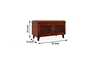 Picture of Mango Wood Shoe Rack Cabinets Shoes Storage Table Seating Bench Furniture for Home