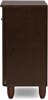 Picture of Modern and Contemporary 2-Door Dark Brown Wooden Entryway Shoes Storage Cabinet