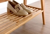 Picture of Shoe Entryway Bench, Bamboo Shoe Rack Bench, Organizer with 2 tire Storage Simple Style Good Load Bearing, Ideal for Entryway Hallway Living Room