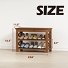 Picture of Shoe Rack Bench 3 Tier Small Shoe Bench , Entryway Shoe Storage Benches Shoe Shelf Organizer for Hallway Bathroom Living Room