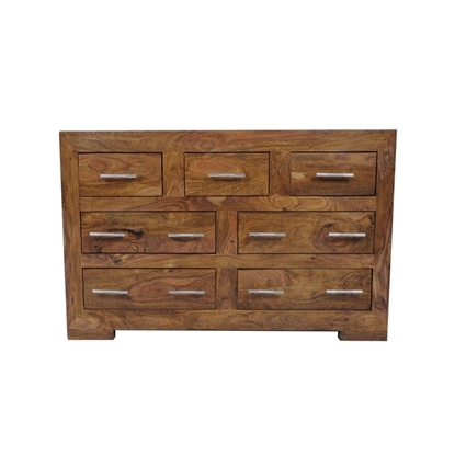 Picture of Chest of drawers with 7 drawers in Sheesham wood - COPELIA