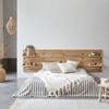 Picture of Urban - Solid teak wood headboard with shelves