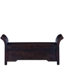 Picture of Solid Wood Bench With Storage in Warm Chestnut Finish