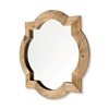 Picture of Maklaine 23" Round-Square Wood Frame Mirror in Brown