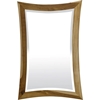 Picture of HomeRoots 24" Curves Modern Solid Teak Wood Wall Mirror in Natural Brown