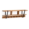 Picture of Alaterre Furniture Ryegate Solid Wood with Metal Coat Hooks with Storage-Natural