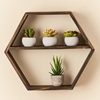 Picture of Hexagon Wall Shelf - Floating Honeycomb Display Shelves - with Middle Bar