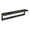 Picture of HomeRoots 33.25" Large Modern Wood Coat or Towel Rack with Shelf in Espresso
