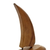 Picture of Leeds & Co 19.7"H x 3.85"W Brown Teak Wood Sail Boat Sculpture (Set of 3)
