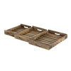 Picture of Leeds & Co Brown Mango Wood Farmhouse Tray (Set of 3)