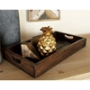 Picture of Leeds & Co Brown Mango Wood Traditional Tray (Set of 3)