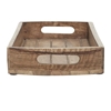 Picture of Leeds & Co Light Brown Mango Wood Rustic Tray (Set of 3)