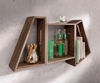 Picture of Set of 3 design wall shelves Wyatt 70x55 cm acacia brown