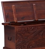 Picture of Solid Wood Handcrafted Trunk in Honey Oak Finish