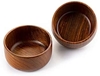 Picture of Spacetouch Set of 4 wooden serving bowls for Katori wood handcrafted brown Sheesham handcrafted bowls (diameter - 10 cm, H - 5 cm)