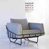 Picture of Kosmo - Armchair in gray fabric