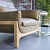 Picture of Yolo -  armchair in solid oak and cheyenne leather