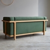 Picture of Yaman - Solid Acacia sofa and dark green fabric