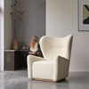 Picture of Armchair in solid wood with full upholstery