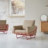 Picture of Kosmo - Armchair in camel fabric