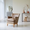 Picture of Rama - armchair in solid oak and cheyenne leather