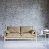 Picture of Yolo -  2-seater sofa in solid oak and cheyenne leather