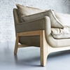 Picture of Yolo -  2-seater sofa in solid oak and cheyenne leather