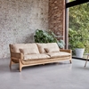 Picture of Yolo -  Solid wood 3-seater sofa in Acacia  and cheyenne leather