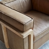 Picture of Yaman - armchair in solid Acacia wood and leather