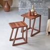 Picture of Reeves Solid Wood Nested Side Table In Honey Finish