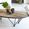 Picture of Solid elm wood and metal coffee table