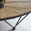 Picture of Solid elm wood and metal coffee table