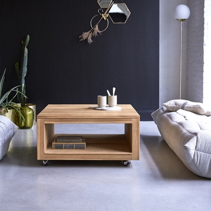 Picture of Brook - Square coffee table in solid teak wood