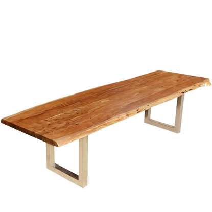 Picture of Edge Dining Table Acacia Wood & Iron