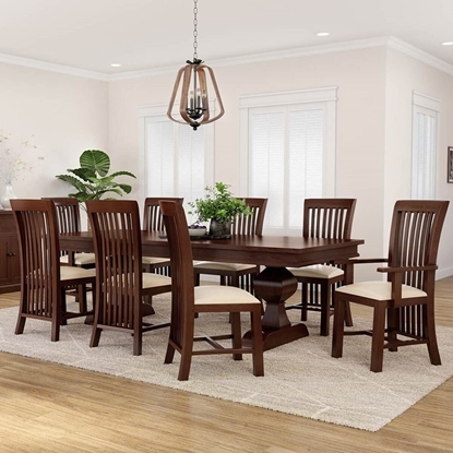 Picture of Mahogany Wood Double Pedestal Dining Table For 8 People