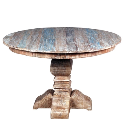 Picture of Rustic Reclaimed Wood Round Dining Table