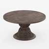 Picture of Solid Teak Wood Handcrafted Pedestal Round Dining Table