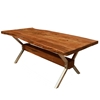 Picture of Solid Wood & Iron Live Edge Dining Table For 6 People