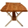 Picture of Solid Wood & Iron Live Edge Dining Table For 6 People
