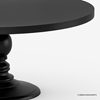 Picture of Solid Wood Black Round Dining Table